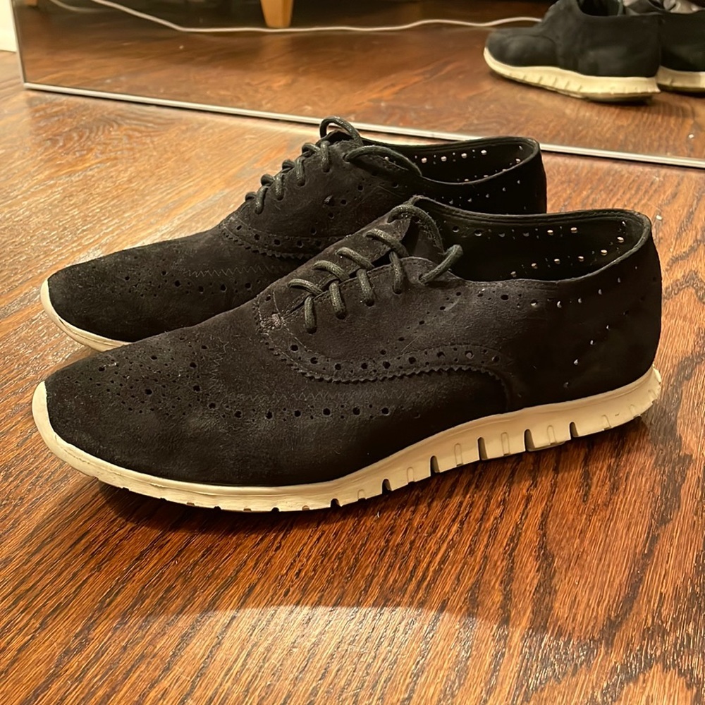 Cole Haan womens black suede zero grand size 8.5